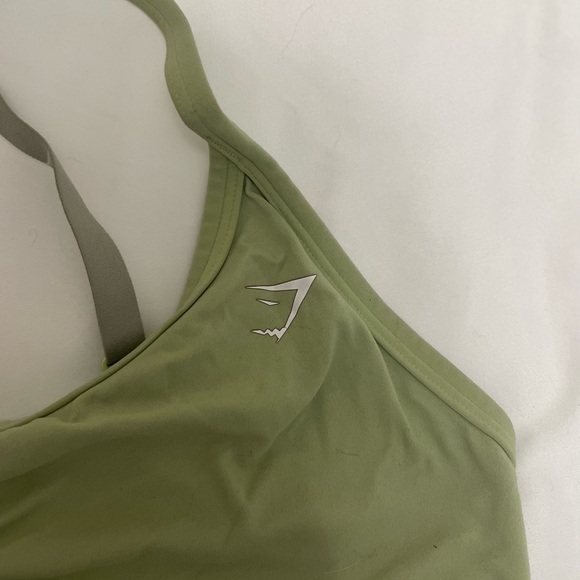 RUCHED GREEN SPORTS BRA SIZE S - Picture 4 of 9